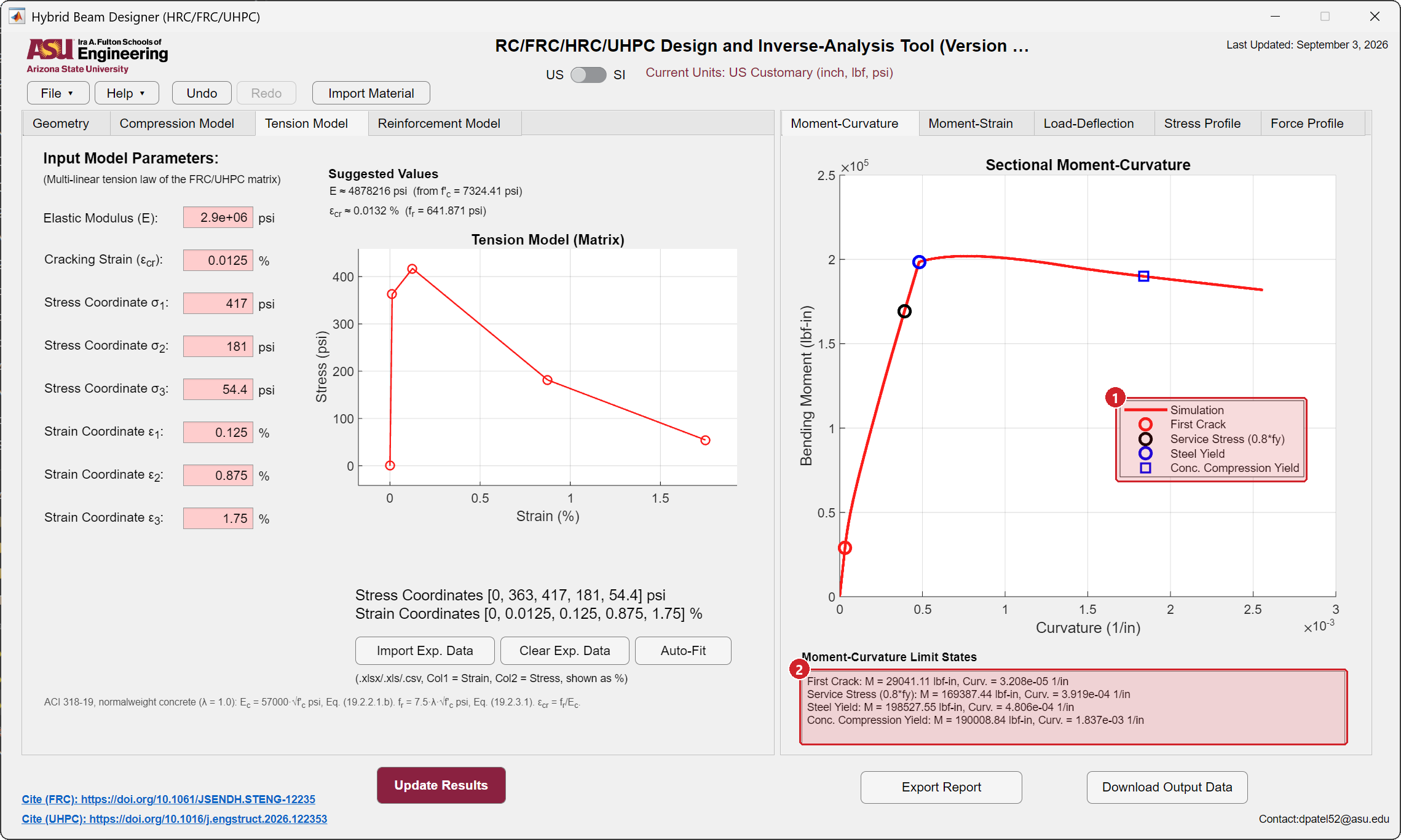 HRC Designer, Hybrid beam analysis module